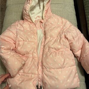 Wonder Nation Light Pink Polka Dot Puffer Jacket